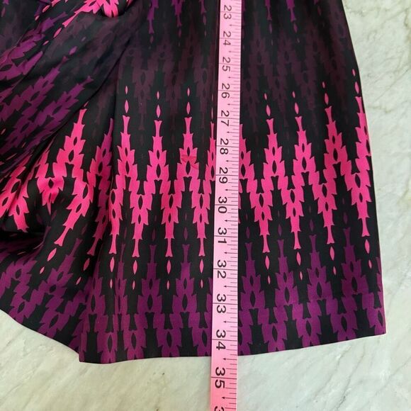 Milly Long Sleeve V Neck Belted Mini Dress 100% silk bottom size 2 - Picture 6 of 8